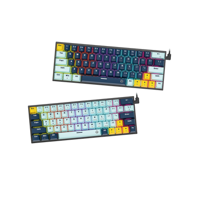 Teclado FANTECH ATOM63 MK874V2 - 60% Hotswappable Mechanical Keyboard with RGB and Switches Blue / USA