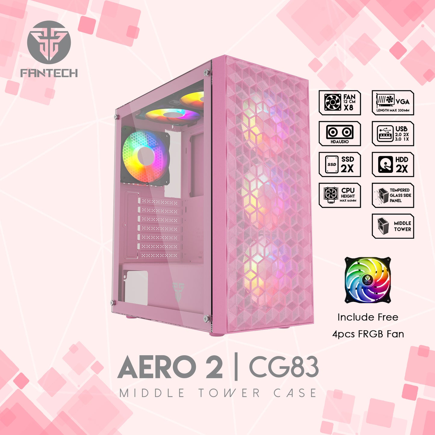 AERO CG83 Pink Pro Gabinete