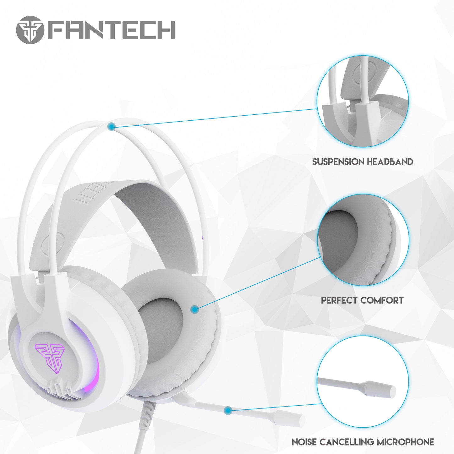 Audífonos FANTECH HG20 Noise Cancelling Mic Gaming Headset