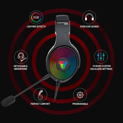 Audífonos FANTECH HG22 RGB 7.1 Virtual Surround Gaming Headset
