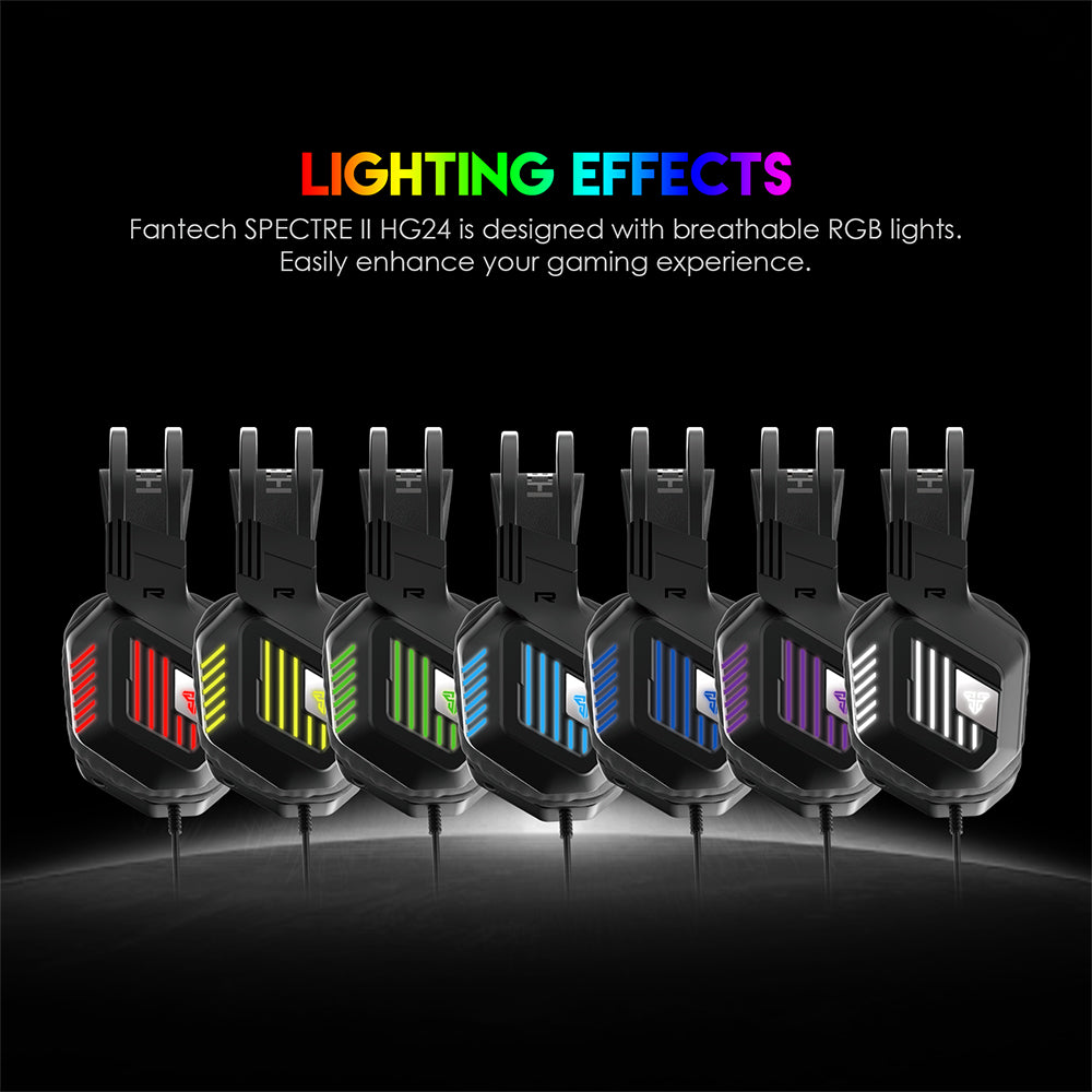 Audífonos FANTECH HG24 RGB 7.1 Surround Headset with Noise Cancelling