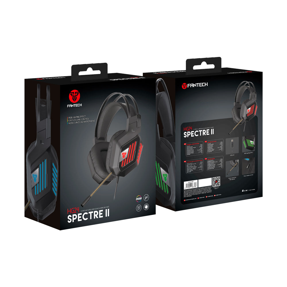 Audífonos FANTECH HG24 RGB 7.1 Surround Headset with Noise Cancelling