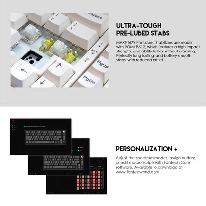 Teclado FANTECH MK858 MAXFIT67 Wireless RGB Mechanical Keyboard with Brown Switch & USA Layout