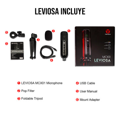 Micrófono Fantech Leviosa MCX01 Cardioid RGB