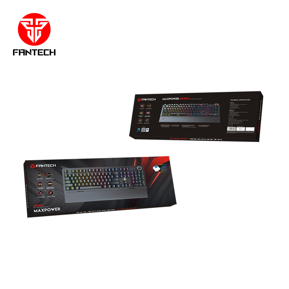 Teclado FANTECH MAXPOWER MK853 Mechanical Keyboard with Red Switch & RGB Backlighting