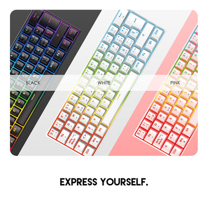 Teclado FANTECH MK857 MAXFIT 61% Hotswappable Mechanical Keyboard with Red Switch & RGB / Español