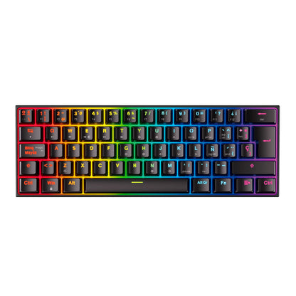 Teclado FANTECH MK857 MAXFIT 61% Hotswappable Mechanical Keyboard with Red Switch & RGB / Español