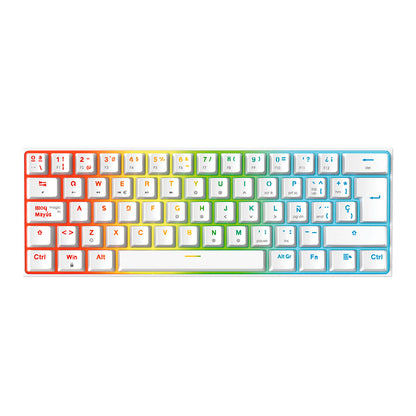 Teclado FANTECH MK857 MAXFIT 61% Hotswappable Mechanical Keyboard with Red Switch & RGB / Español