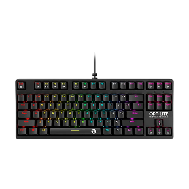 Teclado FANTECH MK872 OPTILITE RGB Optical Mechanical Keyboard Tournament Edition - Hotswappable Blue Switch / USA