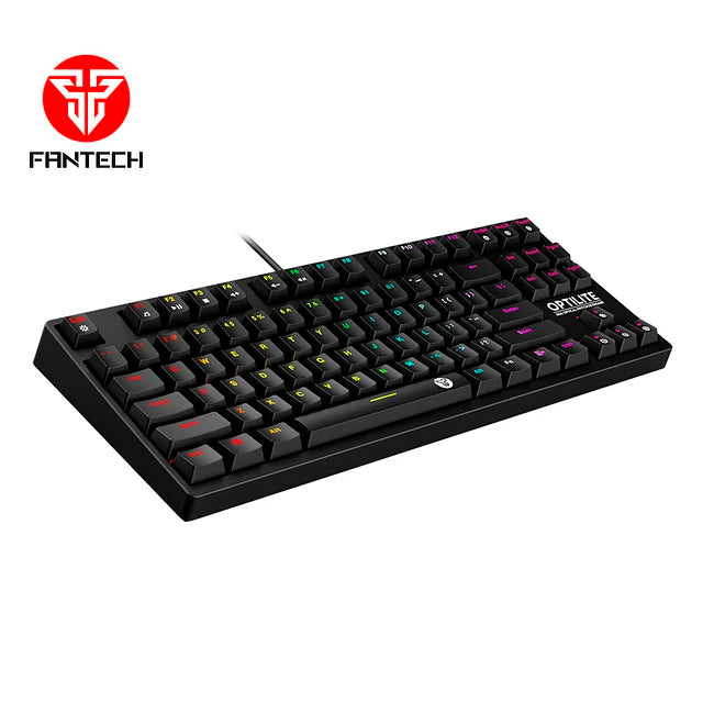 Teclado FANTECH MK872 OPTILITE RGB Optical Mechanical Keyboard Tournament Edition - Hotswappable Blue Switch / USA