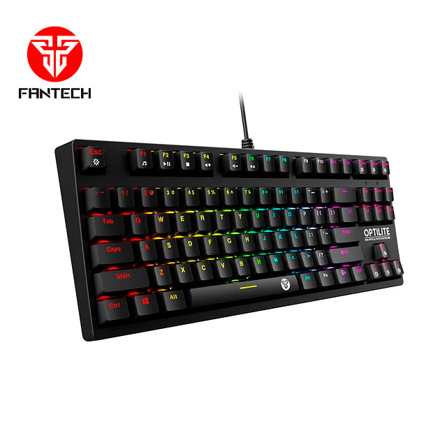 Teclado FANTECH MK872 OPTILITE RGB Optical Mechanical Keyboard Tournament Edition - Hotswappable Blue Switch / USA