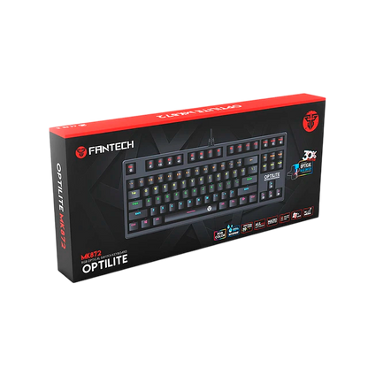 Teclado FANTECH MK872 OPTILITE RGB Optical Mechanical Keyboard Tournament Edition - Hotswappable Blue Switch / USA