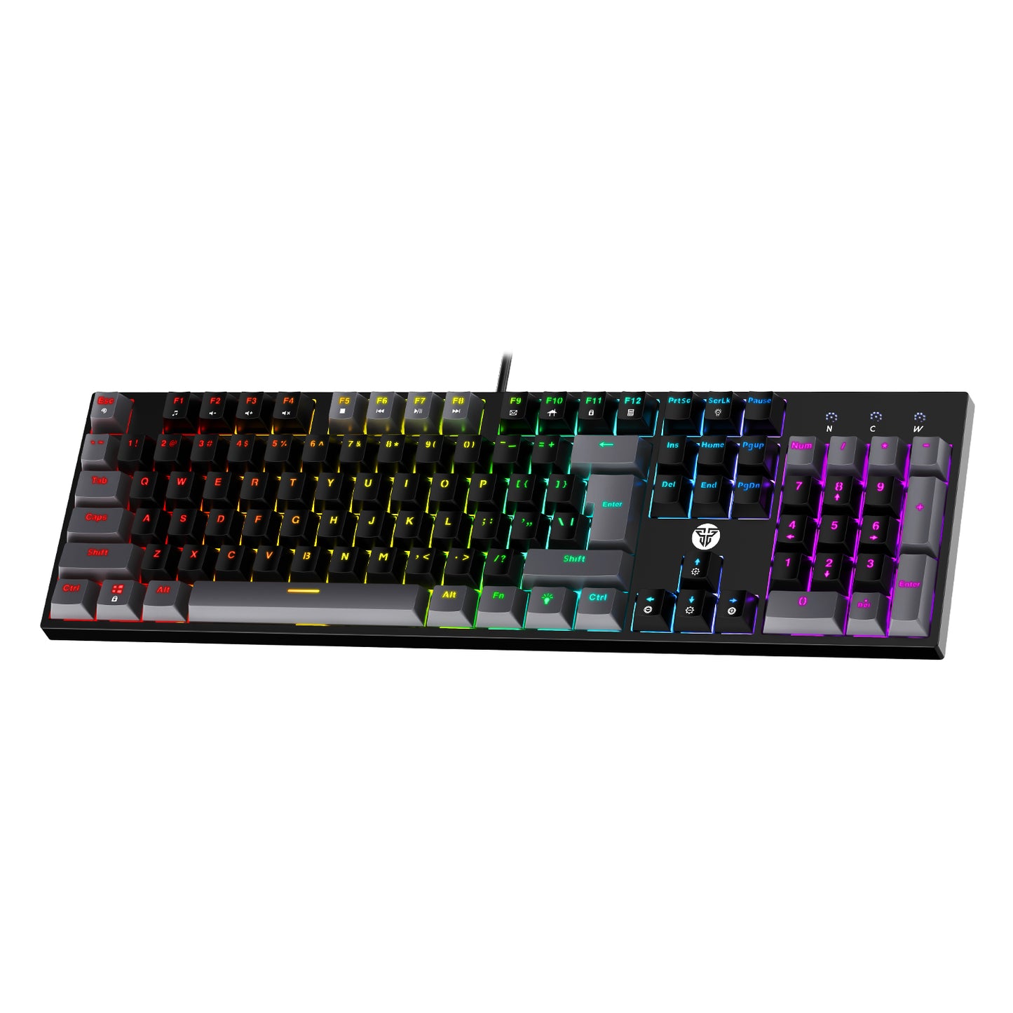 Teclado FANTECH MK886V2 ATOM104 RGB Hotswappable Mechanical Keyboard - Red Switch USA Layout