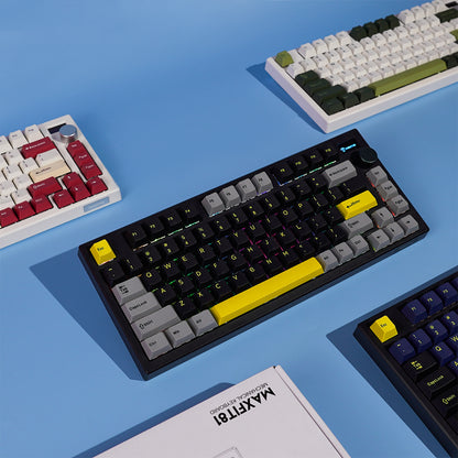 Teclado FANTECH MK910 MAXFIT81 VIBE Grand Cobalt - Hotswappable Mechanical Keyboard with OLED and Milky Red Switches / USA