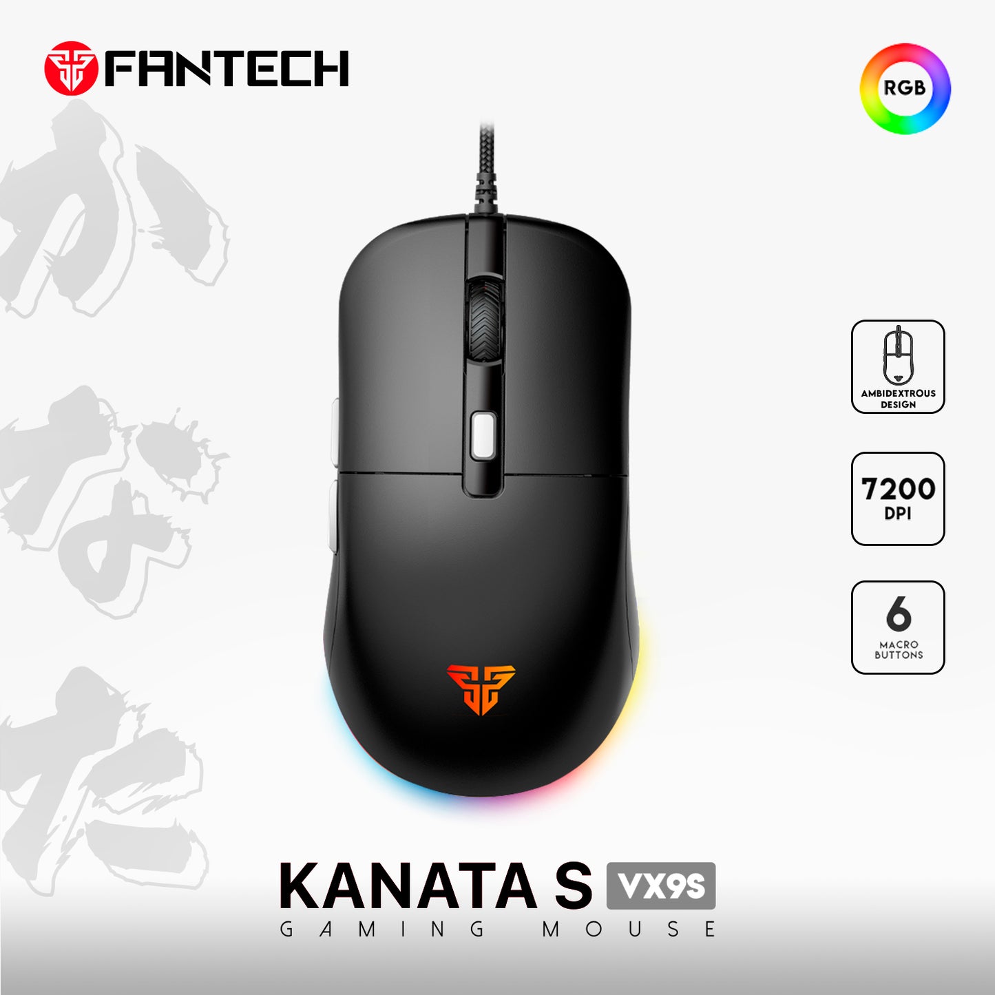 Fantech KANATA VX9s RGB Multi-Style Mouse