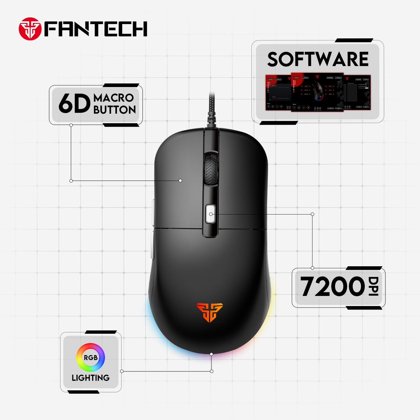 Fantech KANATA VX9s RGB Multi-Style Mouse