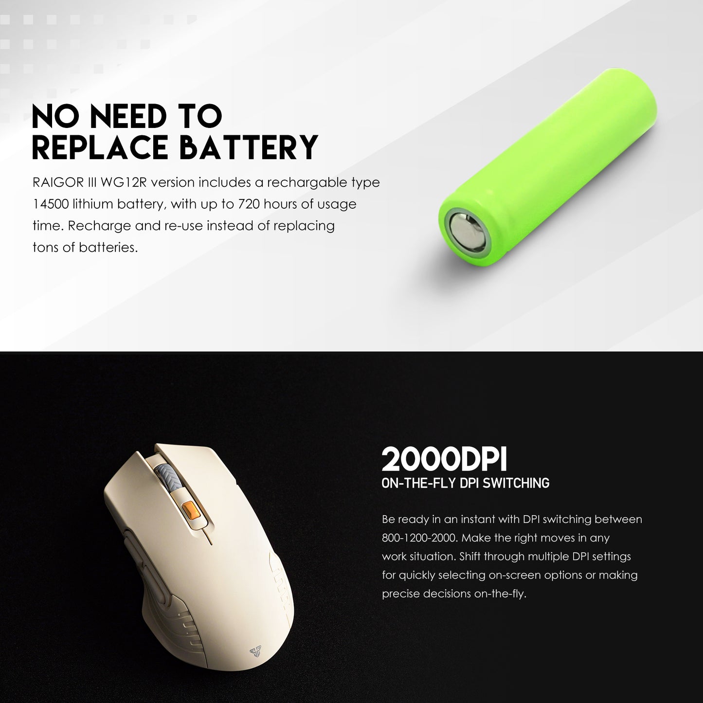 Fantech RAIGOR III WG12R Wireless Precisión Mouse