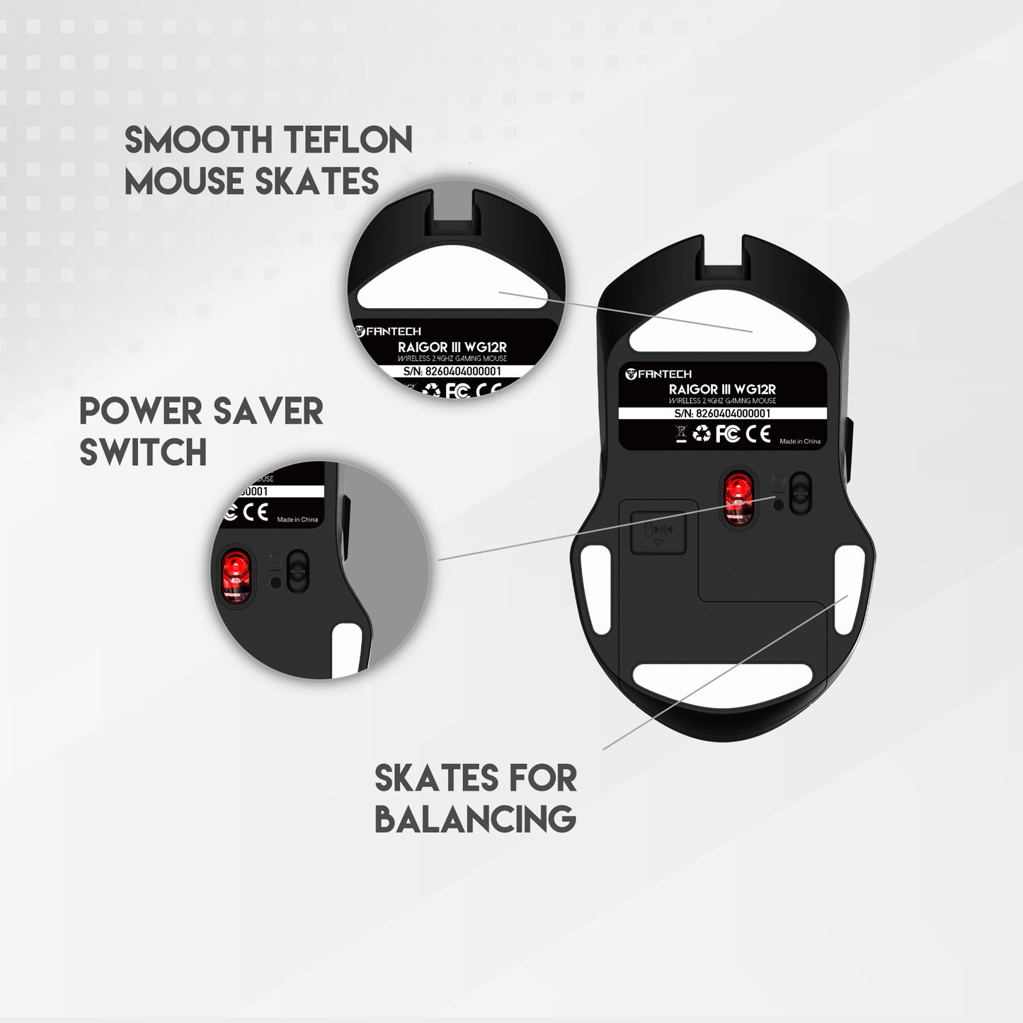 Fantech RAIGOR III WG12R Wireless Precisión Mouse