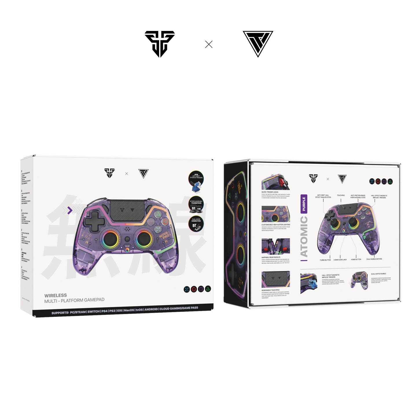 Fantech WGP14V2 NOVA PRO Atomic Purple Wireless Control Inalámbrico