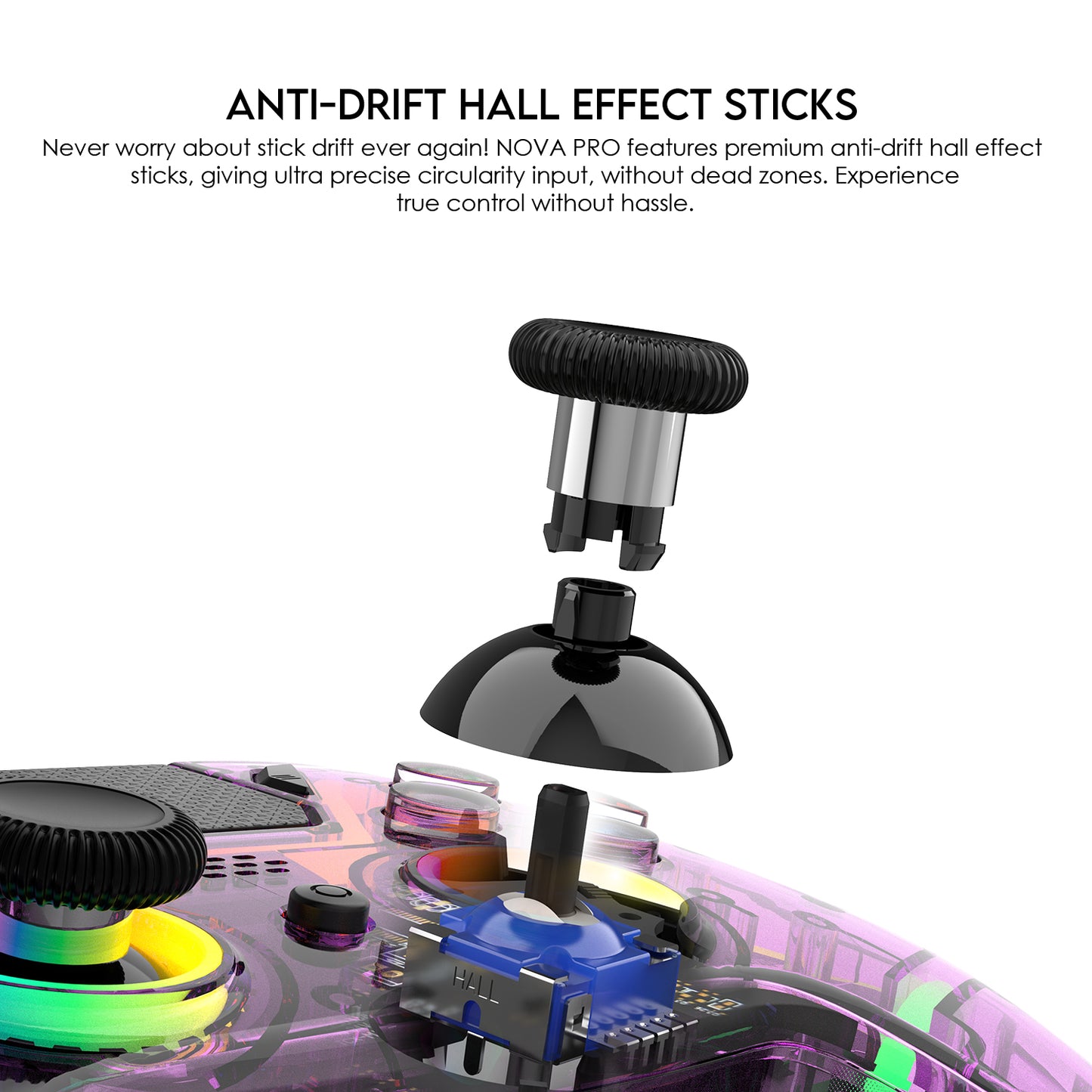 Fantech WGP14V2 NOVA PRO Atomic Purple Wireless Control Inalámbrico