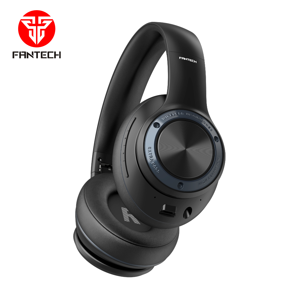 Audífonos FANTECH WH01 Wireless Headphones with Low Latency, 60 Hours Battery & BT 5.0