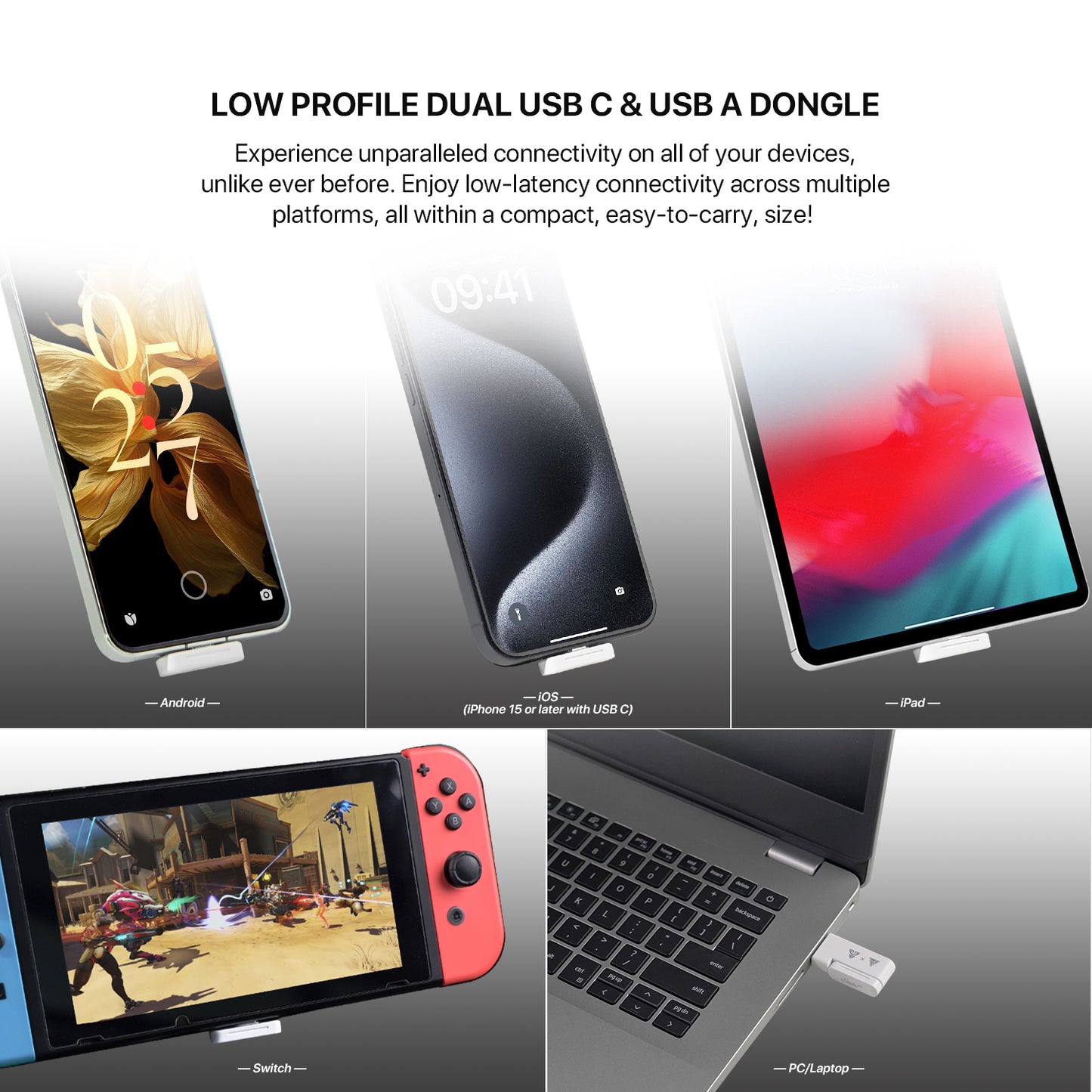 Audífonos FANTECH Studio Pro WHG03 Wireless Gaming Headset with 7.1 Surround Sound & 40 Hour Battery