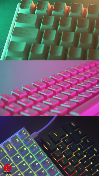 Teclado FANTECH MK857 MAXFIT 61% Hotswappable Mechanical Keyboard with Red Switch & RGB / Español