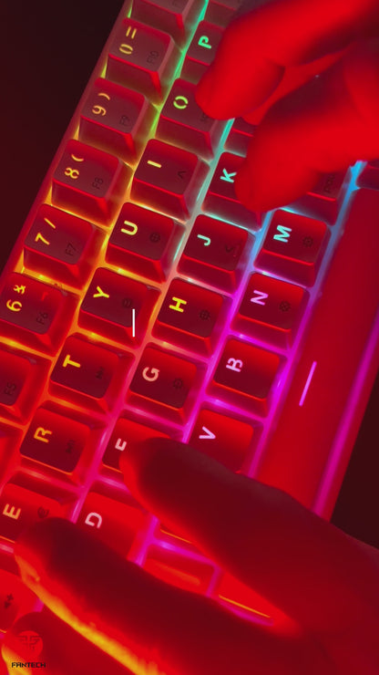 Teclado FANTECH MK857 MAXFIT 61% Hotswappable Mechanical Keyboard with Red Switch & RGB / Español